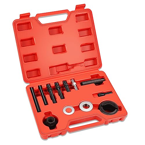 DNA Motoring 12Pcs Power Steering Pulley Puller Remover and Installer Tool Kit on Most Engines,TOOLS-00295 - style: 12Pc Steering Pulley Puller