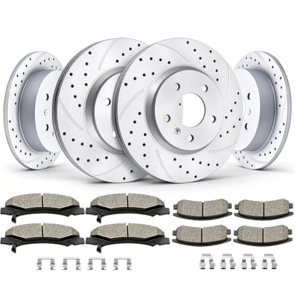 Acinoparts Front and Rear Brake Kit for 2006 2007 2008 2009 2010 Chevrolet - size: ABK5512655125
