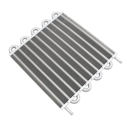 Universal Transmission Oil Cooler Kit Fin Oil Cooler Kit (Silver, 10 Pass) - color: Silver, size: 10 Pass