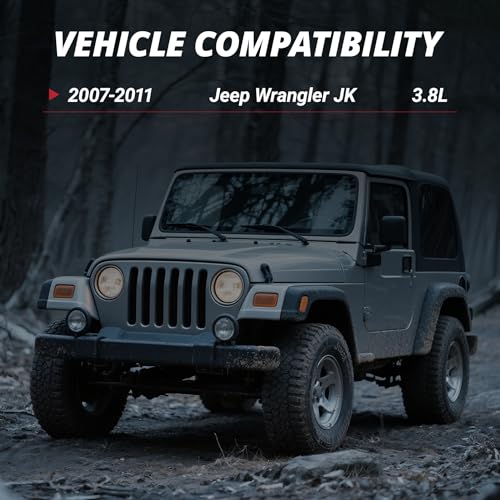 EVIL ENERGY Cold Air Intake Compatible for 2007-2011 Jeep Wrangler JK 3.8L, Includes Heat Shield & Pre-Filter, Black