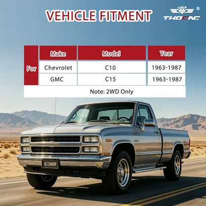 3'' Front Lowering Coil Springs Compatible with 1963-1987 Chevy C10 GMC C15 2WD, Bolt-On Powder Coated Drop Coils Front Suspension Kit (Red) - color: red, size: 1963-1987 C10 C15