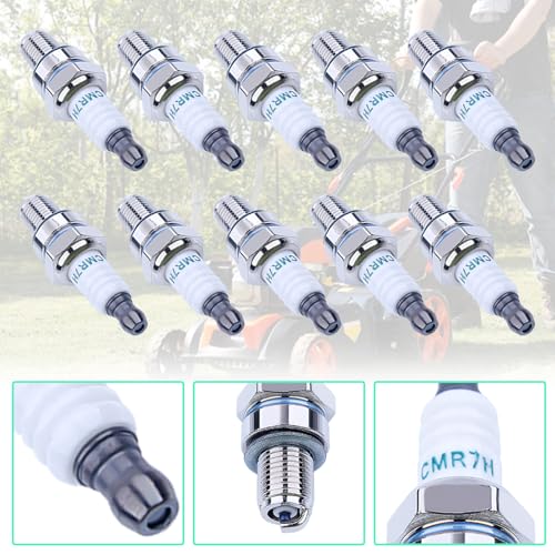 10 Pack CMR7H Spark Plugs, Spark Plug for Shindaiwa 3699-91867 Red Max 369991867, 506615101, 544260901, Sparkplug for Husqvarna 581362301 Stihl Redmax Blowers Brushcutters Trimmers Chain Saws - color: 10 Pack CMR7H Spark Plug