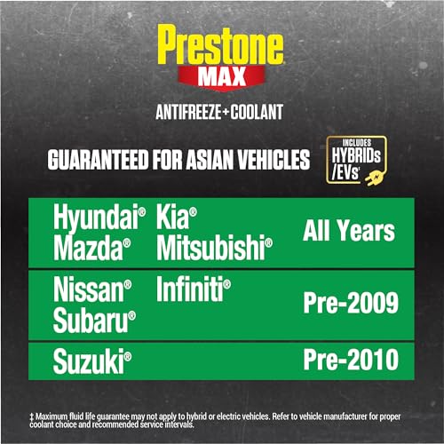 Prestone MAX Asian Green 50/50 Antifreeze Automotive Coolant, Pack of One - color: Asian Green, size: Pack of 1 Gallon