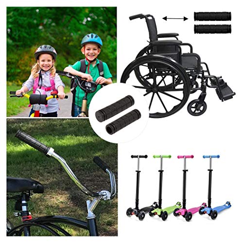 Bike Handlebar Grips with Tassel for Girls Boys and Kids - color: Black