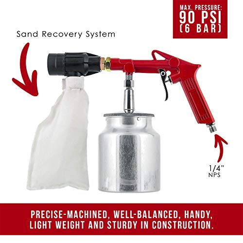 TCP Global Sand Blaster Gun Kit with Recovery System