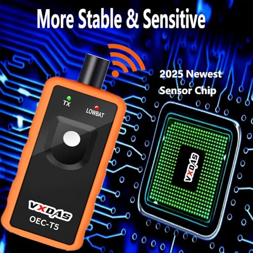 VXDAS TPMS Relearn Tool Only for GM Vehicles (2006-2024 Chevy/Buick/GMC/Opel/Cadillac) Original Sensor with 315/433 MHz, Tire Sensors Pressure Monitor System Reset Tool OEC-T5-2025 Edition