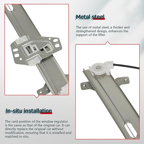 FINDAUTO 748-047 Power Window Regulator for 2004-2008 for Acura TSX