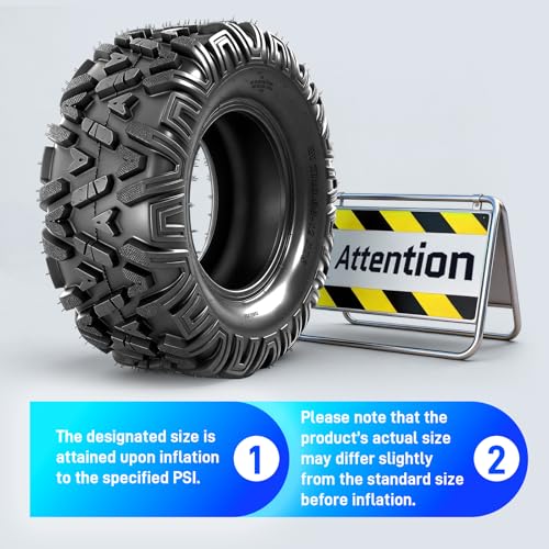 27x9-12 UTV Tires,6PR All-Terrain Tires,Tubeless,Pack of 2 - size: 27x9x12