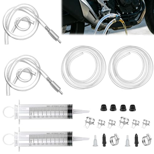 2PCS Motorcycle Brake Bleed Kit, Hydraulic Disc Brake Bleeding Kit - size: 6 Pieces
