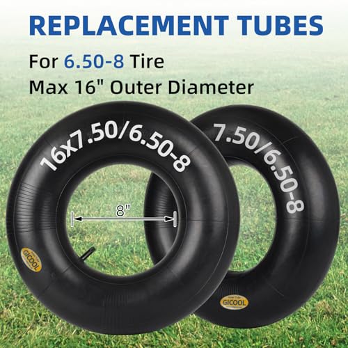 GICOOL 16x6.50-8, 16x7.50-8 Inner Tubes, TR-13 Valve Stem 2 Pack - size: 16x6.50-8 (2 Pack）