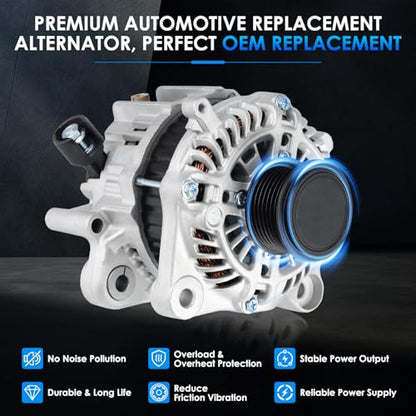 Car Alternator 14489 110A Fit for Honda Accord 2013-2017 2.4L L4 - size: #14489, 11999 Alternator