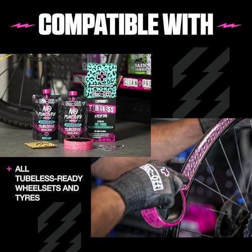 Muc-Off Ultimate Tubeless Setup Kit, XC/Trail, 25mm Tape, 44mm Valve - style: X-country