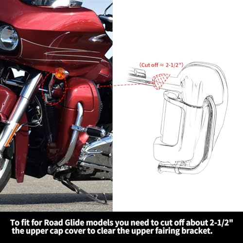 Chrome Vented Fairing Lower Kit Fit for Harley Touring 1983-2013