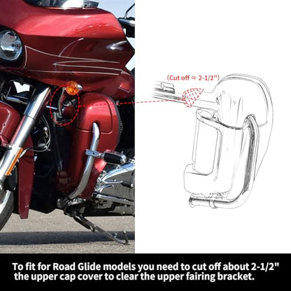 Chrome Vented Fairing Lower Kit Fit for Harley Touring 1983-2013