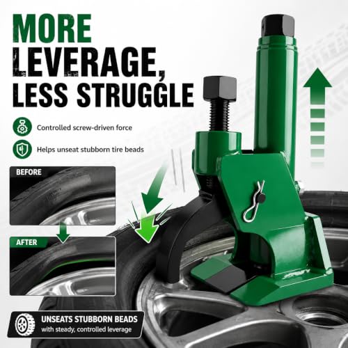 Manual Tire Bead Breaker Tool for ATV, UTV, Motorcycle & Mower Use - color: GREEN
