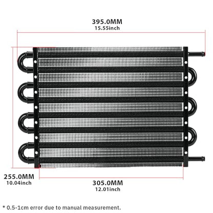 Universal 5/16" Transmission Oil Cooler Kit Aluminium alloy 8 Pass Tube & Fin Black - color: Black, size: 8 Pass