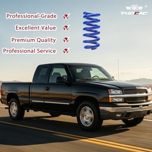 3” Front Coil Spring Lowering Kit for Chevy Silverado/GMC Sierra 1500 1999-2007 (V8 Only) Drop Coils Kit, Blue - color: blue, size: 1999-2006 Silverado/Sierra 1500 3''Drop