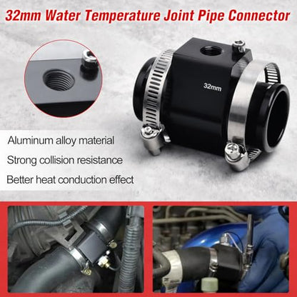 Aluminum Water Temp Joint Pipe Connector 32mm 1-1/4" - size: 32mm