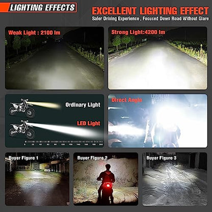 Dirt Bike Led Headlight Motorcycle 2020-2022 Enduro Headlight Kit for EXC EXCF SX SXF XC XCF XCW XCFW (White-Dual 16) - color: White Mask-Dual 16