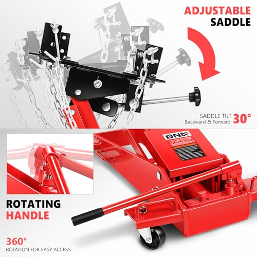 DNA Motoring Hydraulic Transmission Jack, 1.5 Ton Heavy Duty Roll Under Service/Floor Jack, 9.1-36.6 in Height Range,TOOLS-00321 - style: 1.5 Ton