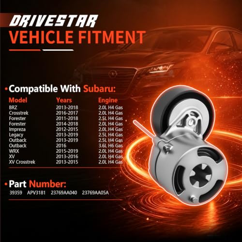 39359 Belt Tensioner w/Pulley for Subaru Forester Outback WRX - size: 39359