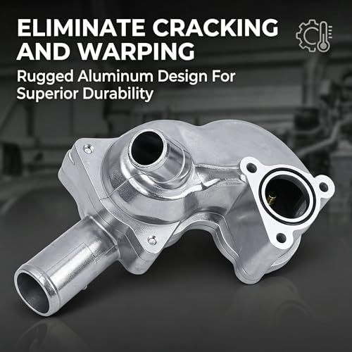 Upgraded Aluminum Thermostat Housing Assembly with Sensor, 1 Hole - size: Mustang 2005-2010, 1 Hole