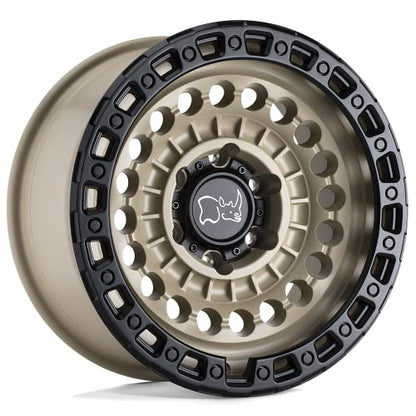 Black Rhino Hard Alloys SENTINEL 17X8.5 6X5.5 4.36-10mm DESERT SAND W/BLACK RING - 1785STN-06140D12 - color: DESERT SAND W/ BLACK RING, size: 17X8.5, 6X5.5, 4.36, -10mm