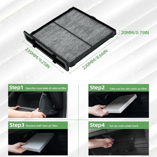 CF12775 Upgraded 4-Layer Cabin Air Filter, Replacement Part 72880FL000
