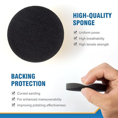 S SATC 3 Inch Hook and Loop Sanding Pad for Sanding Disc with 1/4 Inches Drill Sanding Attachment and Foam Sanding Pads for Polish Wood Metal Glass, 5 Packs - style: 3 Inch Hook and Loop Sanding Pad and Foam Sanding Pads