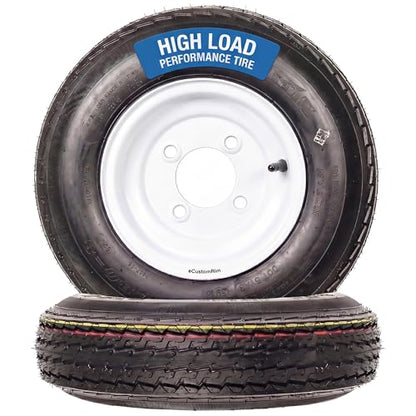 eCustomrim 2-Pack Trailer Tire Rim Assembly 4.80-8 480-8 LRC 4 Lug White
