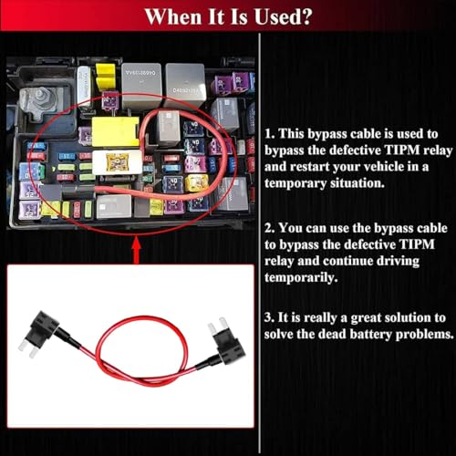 Gebildet 3pcs Small Double Head Fuse tap, Bypass Cable, Repair Fuel Pump Relay Bypass Cable with 4pcs Fuse (3/5/10/15Amp) and Extractor - style: ATS-double head
