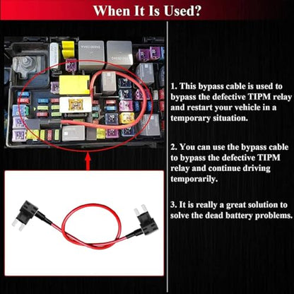 Gebildet 3pcs Small Double Head Fuse tap, Bypass Cable, Repair Fuel Pump Relay Bypass Cable with 4pcs Fuse (3/5/10/15Amp) and Extractor - style: ATS-double head