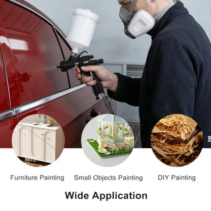 R500 LVLP Air Spray Gun Premium Kit, 3 Nozzles Set - size: 600 milliliters