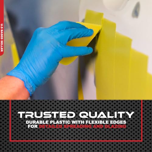 ABN 5in Plastic Body Filler Spreaders 25 Pack Flexible Putty Applicators for Automotive & Repair Use