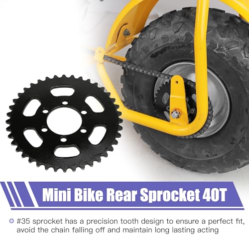 37mm Bore 40T Sprocket 35 Chain with 140 Links for Mini Bike CT100U - color: black sprocket 40T