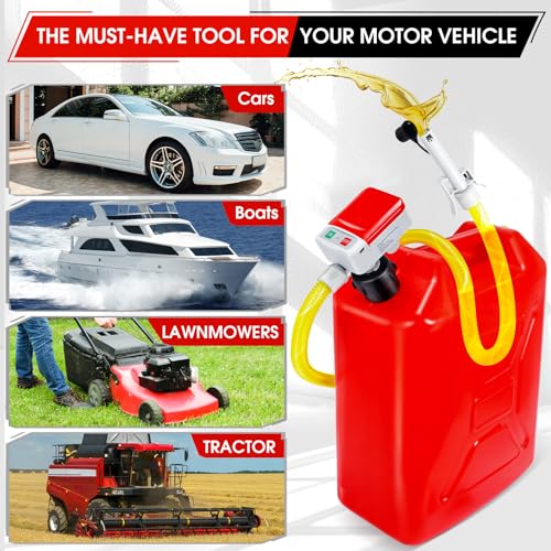 Fuel Transfer Pump, 3.4 GPM with 30s Alert Beep & Auto-Stop