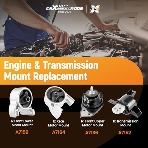 maXpeedingrods ngine Motor and Trans Mounts for Hyundai Accent 2006-2011 - size: for Hyundai Accent L4 1.6L 2006-2011
