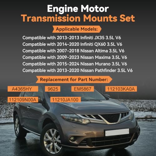Engine Motor Mount Compatible with Nissan Maxima 3.5L 2009-2023
