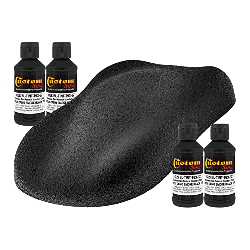 Custom Coat 3 Ounce, Camo Smoke Black, Bedliner Tint Concentrate, 4 Pack - color: Camo Smoke Black, size: 3-Ounce (Pack of 4)