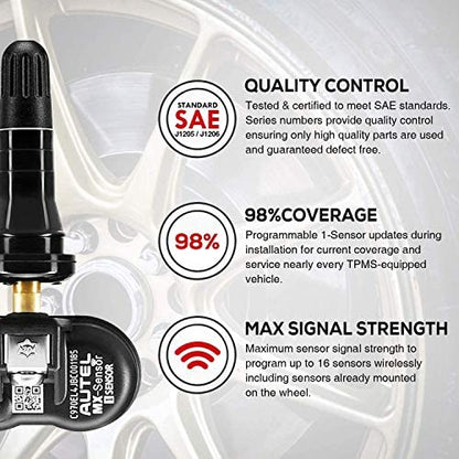 Autel TPMS Sensor Universal Tire Sensor 12pcs Pack Rubber Stem 315MHz + 433MHz TPMS Sensor Programmed by TPMS Programming Tool TS900 TS508 TS408 TS608 MS906TS MS906Pro TS MK808TS MX808TS ITS600Pro - size: 12pcs 1-Sensor R