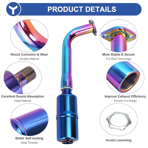 YOXUFA Exhaust Muffler Pipe for Predator 212 224 Coleman CT200U Minibike