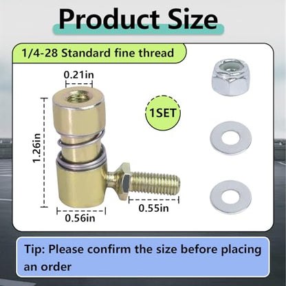 1SET Disconnect Quick Release Throttle Ball Joint 1/4-28 In Female Thread