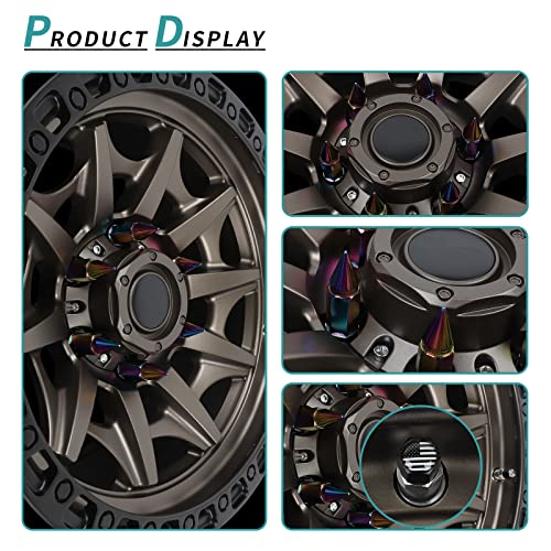 M14X1.5 Spikes Lug Nuts 24PCS - color: Neo Chrome