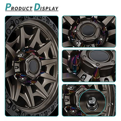 M14X1.5 Spikes Lug Nuts 24PCS - color: Neo Chrome
