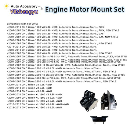 Engine Motor Transmission Mount Replace Kit for Trucks & SUVs - size: Set of 3