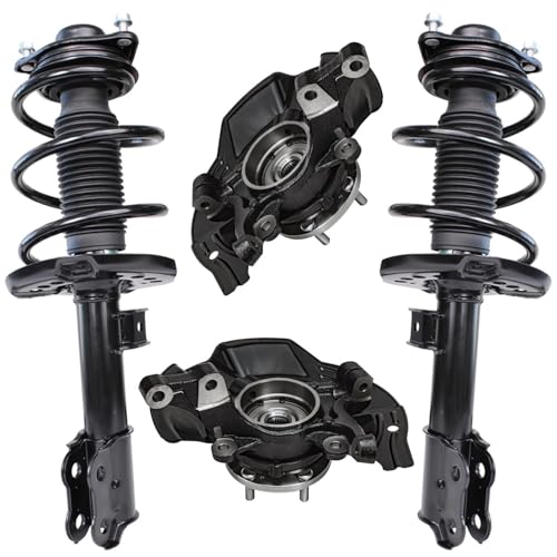 Detroit Axle - Front Steering Knuckles & Wheel Hub Bearings + Struts w/Coil - size: 4QU47753/ Big strut kit