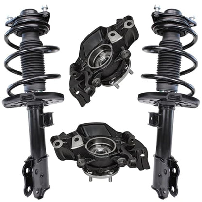 Detroit Axle - Front Steering Knuckles & Wheel Hub Bearings + Struts w/Coil - size: 4QU47753/ Big strut kit