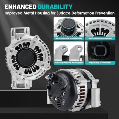 11598 Car Alternator Fit for Dodge Challenger Charger Durango 3.6L - size: 11598N for Chrysler 300 for Charger 3.6L 11-18