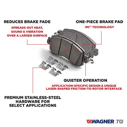 Wagner Brake ThermoQuiet QC1092 Ceramic Disc Brake Pad Set - size: QC1092, style: TQ - Ceramic
