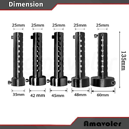 Motorcycle Exhaust Silencer Motorbike Muffler Insert Baffle Silencer Universal (silver-35mm) - color: black-35mm